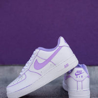 Sassy Mood Collection AF1 Lilac Purple Outline Air Force 1