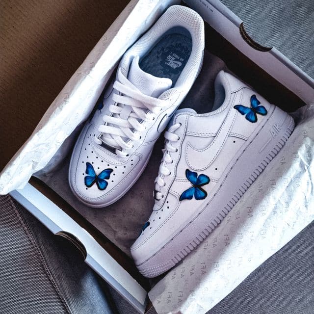 Blue Butterfly Nike Air Force 1