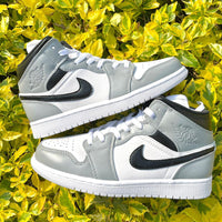 custom air jordan 1 gray black