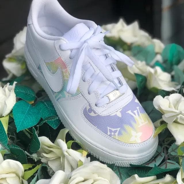 Custom Air Force 1 Pastel Monogram LV