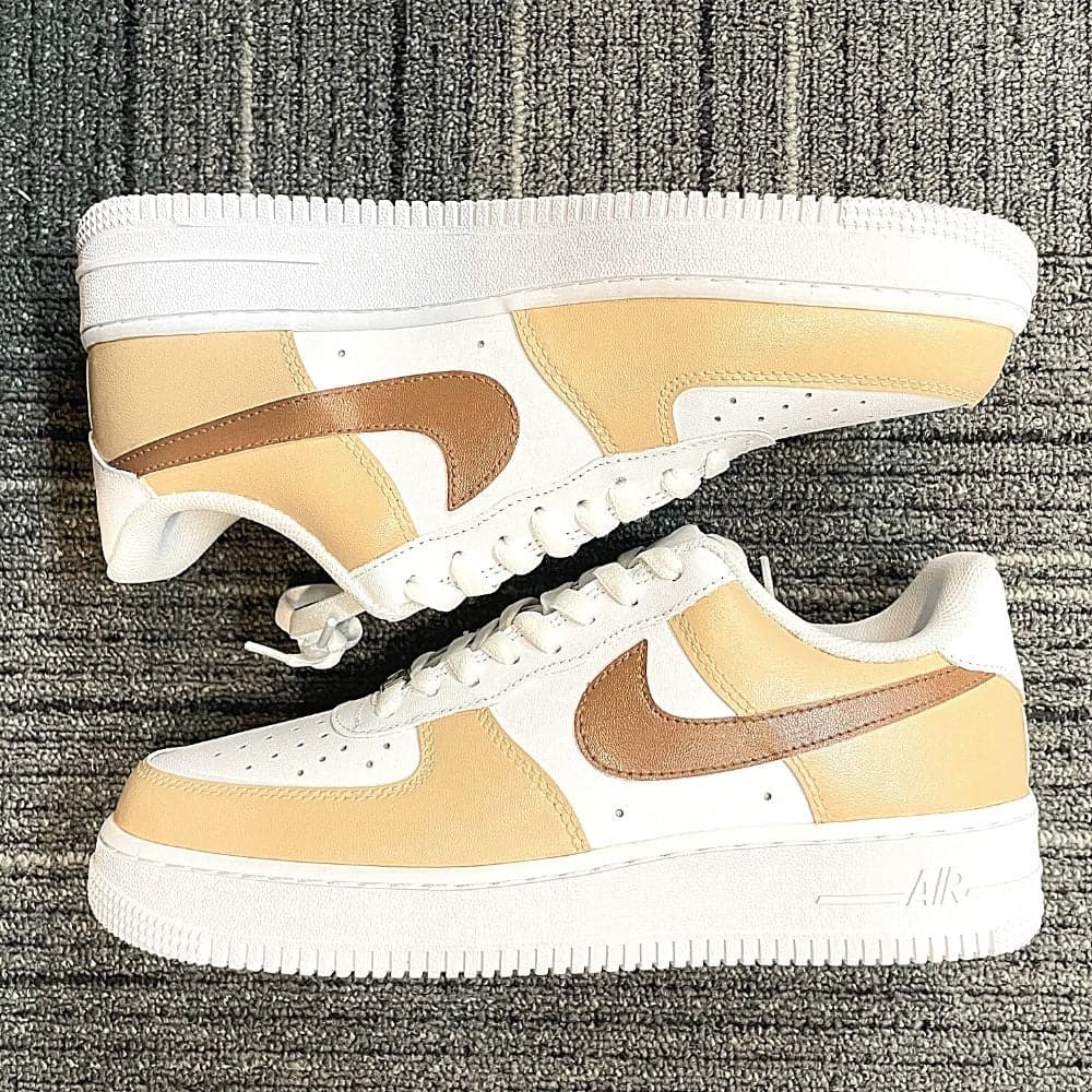 Custom Air Force 1 X Brown & Beige