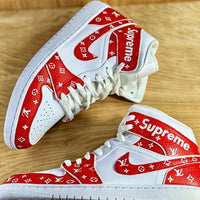 Custom Air Jordan 1 LV Supreme