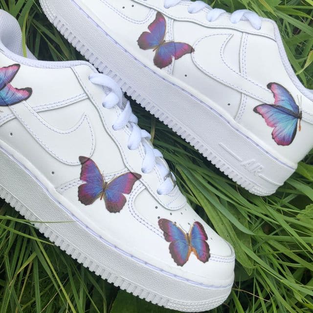 Custom Air Force 1 Dark fade Butterfly