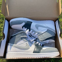 Custom Air Jordan 1 Mid Smoke Grey