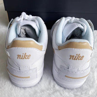 Beige Custom Nike Air Force 1 Shadow Cream Tan