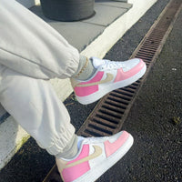 Custom Nike Air Force 1 Pink Nostalgia