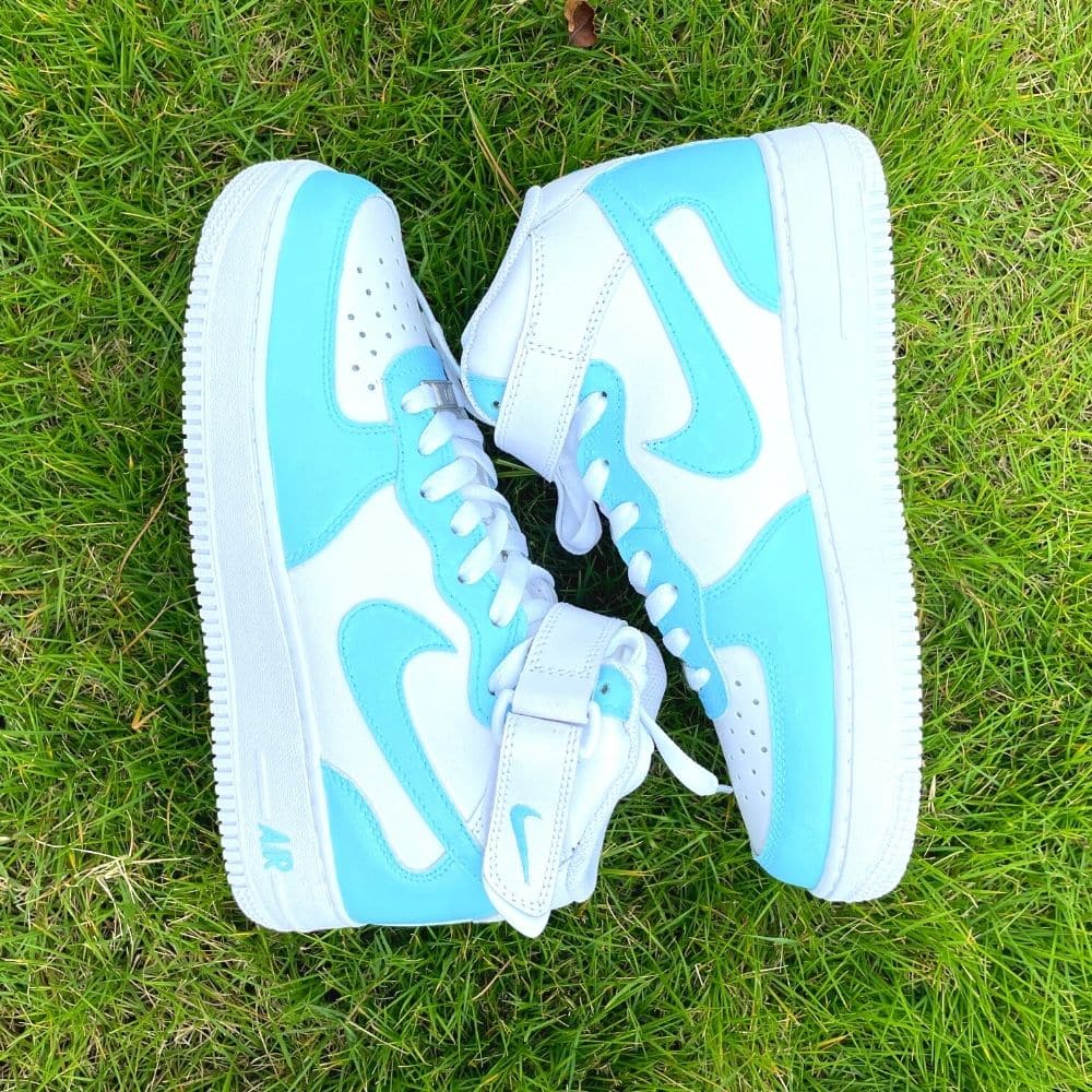 Custom Air Force 1 Mid Baby Blue