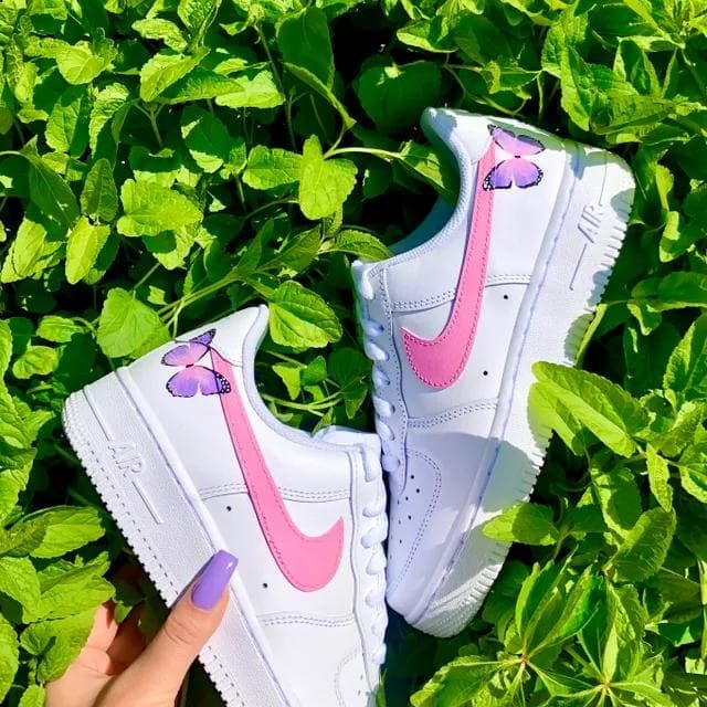 Custom Air Force 1 Pink Lavender Butterfly ๐ฆ๐