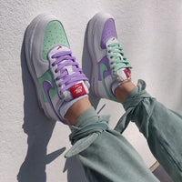 Custom Nike Air Force 1 Mint Green and Lilac Purple