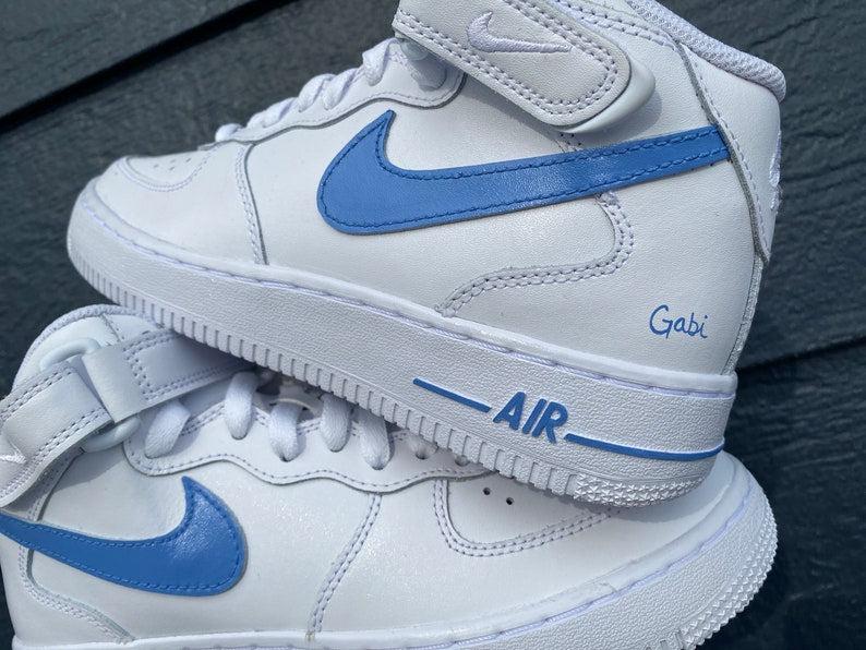 Custom Blue Nike Air Force Ones