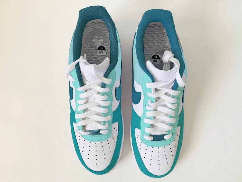 Blue Lagoon Custom Air Force 1's water Resistant