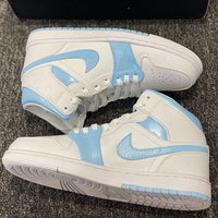 BABY BLUE SWOOSH AIR JORDAN 1 CUSTOM