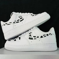 Custom Nike Air Force 1 Cow Print Black