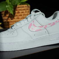 Custom Nike Air Force 1 Cow Print Pink
