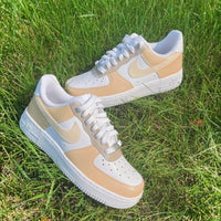 Custom Nike Air Force 1 Beige Tan Earth Neutral Colors
