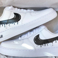 Black Drip Custom Nike Air Force 1