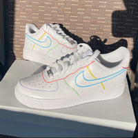 Rainbow Outline Custom Nike Air Force 1