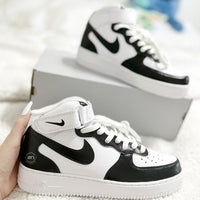 Black and White Custom Air Force 1