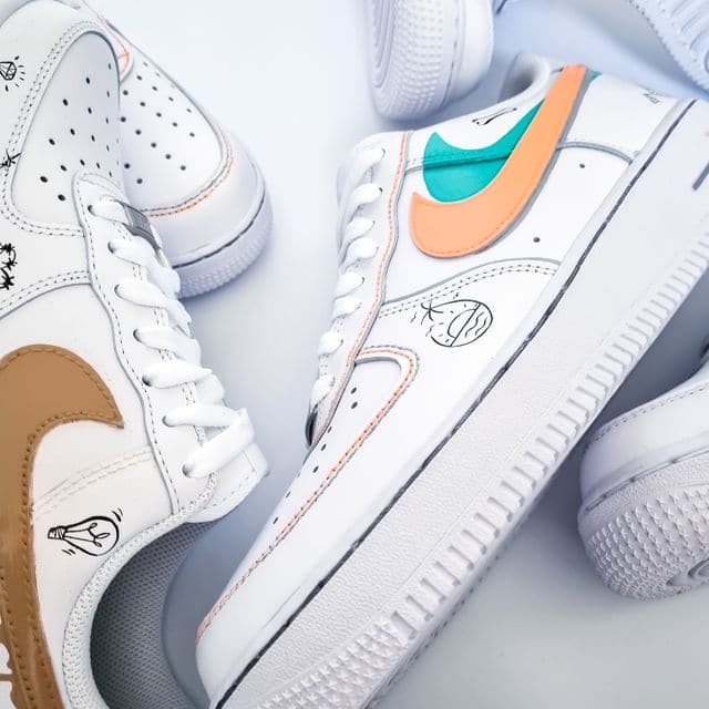 Custom Swoosh Nike Air Force 1