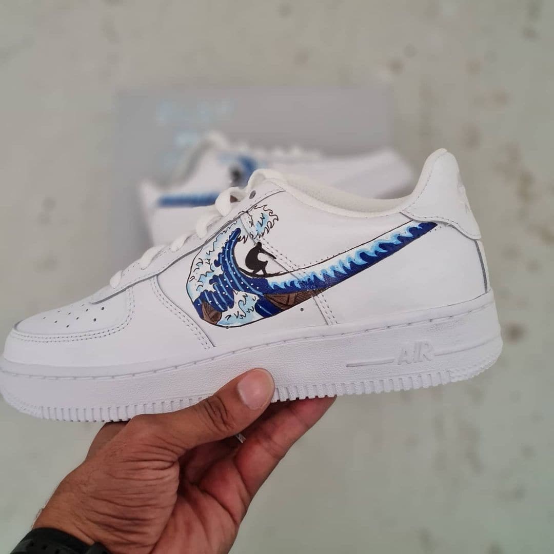 Great Wave off Kanagawa Swoosh Custom Air Force 1