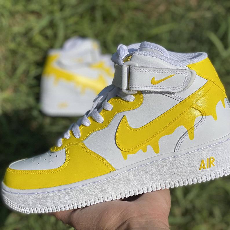 Custom Nike Air Force Ones Yellow
