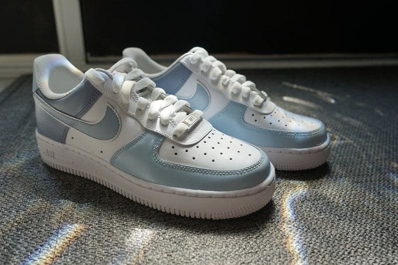 Blue Gray Air Force 1 Custom Nike Air Force 1 insdrip
