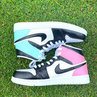 Custom Air Jordan 1 X Pink BLUE