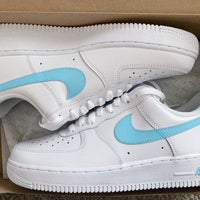 Beige Nike Air Force 1 Custom Sneakers Shoes