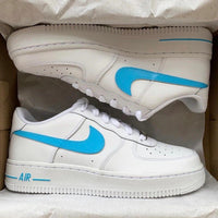 Nike Air Force 1 Blue Custom Sneakers Shoes