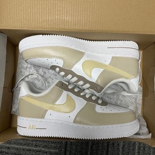 Custom Air Force 1 Cream Brown