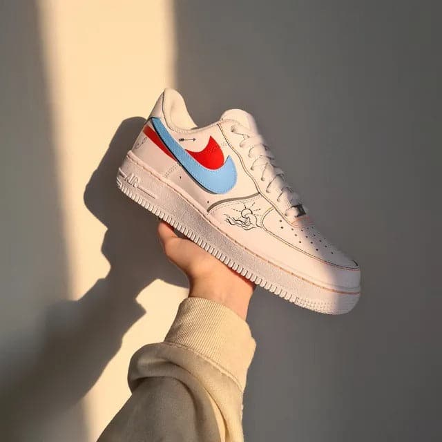 Blue Swoosh Marine Nike Air Force 1