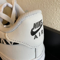 Custom Nike Air Force 1 zebra