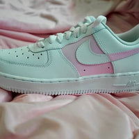 Custom Nike Air Force 1 Painted Pink Color