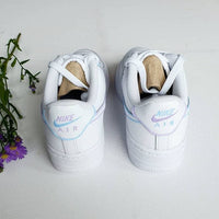 Pastel Lilac and Baby-blue Outline Hand-painted Custom AF1'S