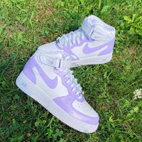 Lilac Custom Nike Air Force 1 Mid Light Purple