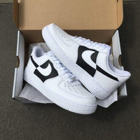 Custom White Black Nike Air Force 1