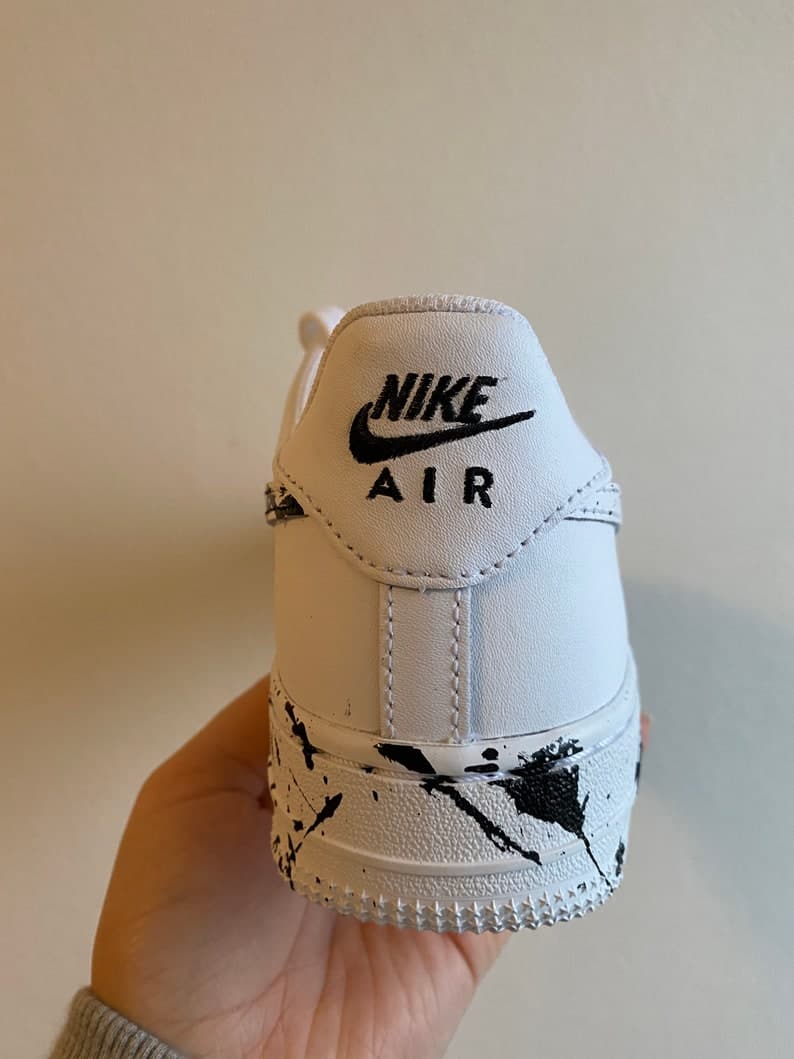 Custom Air Force 1 black Splatter