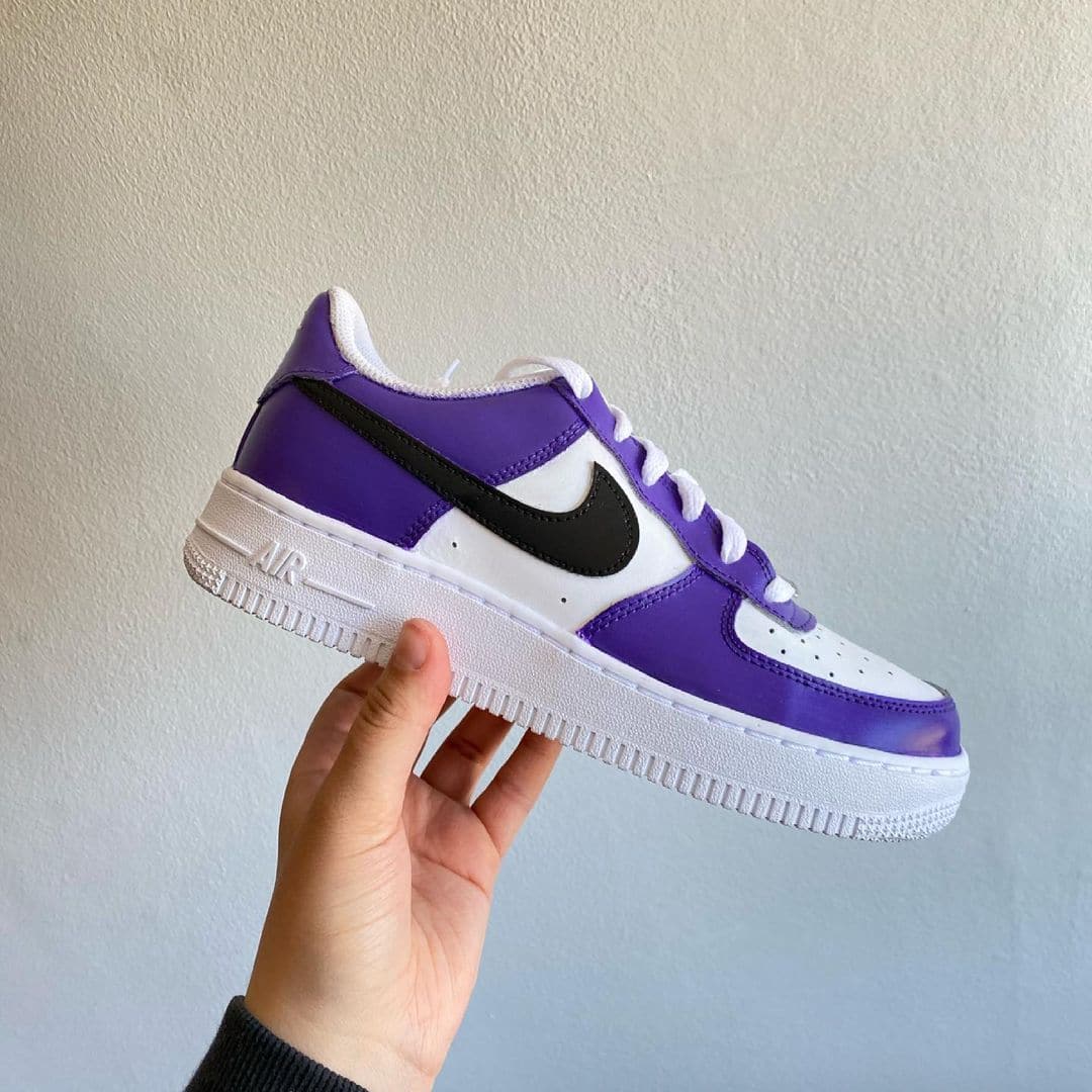 Custom Air Force 1 Pretty purple & black combo