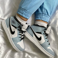 Custom Air Jordan 1 black and Blue