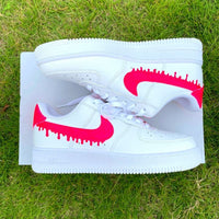 Custom Air Force 1 X Drip Red Colour