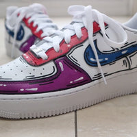 Custom Nike Air Force 1 X Cartoon red Blue