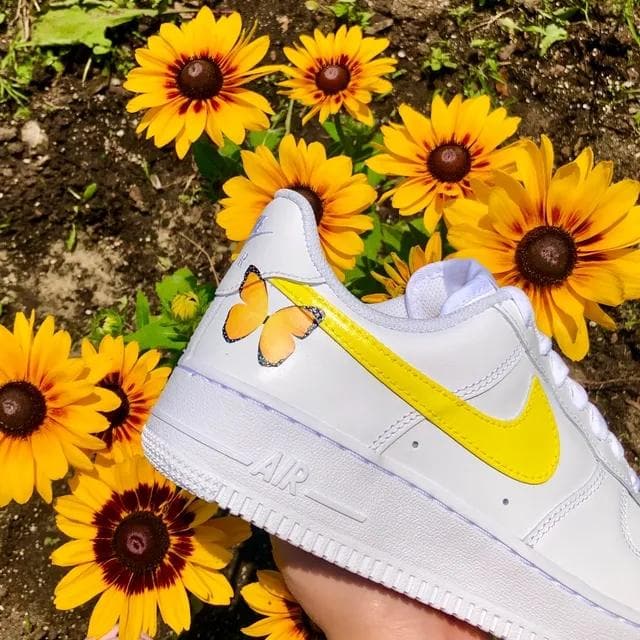 Custom Air Force 1 Yellow Butterfly ππ¦