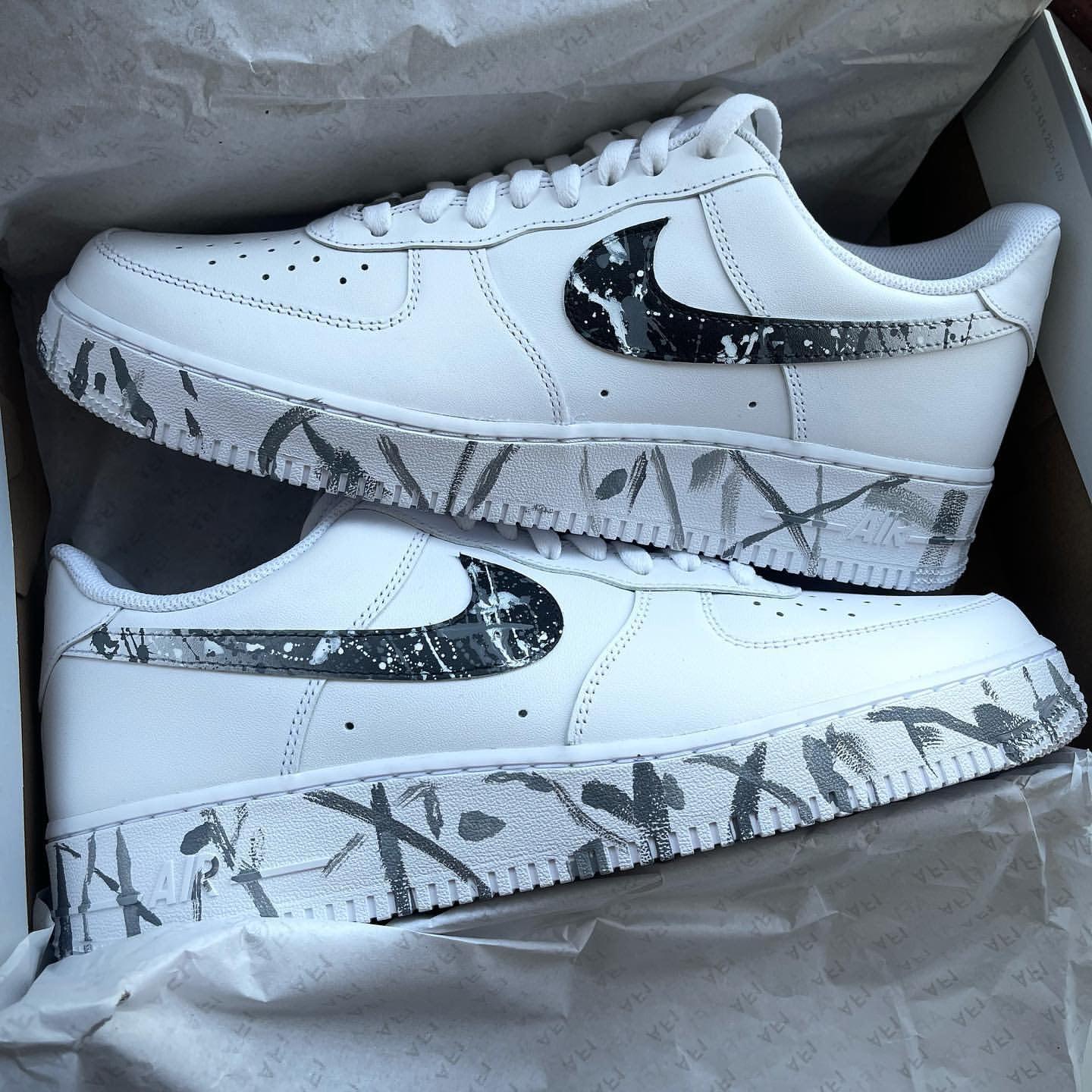 Custom Air Force 1 Black Splash