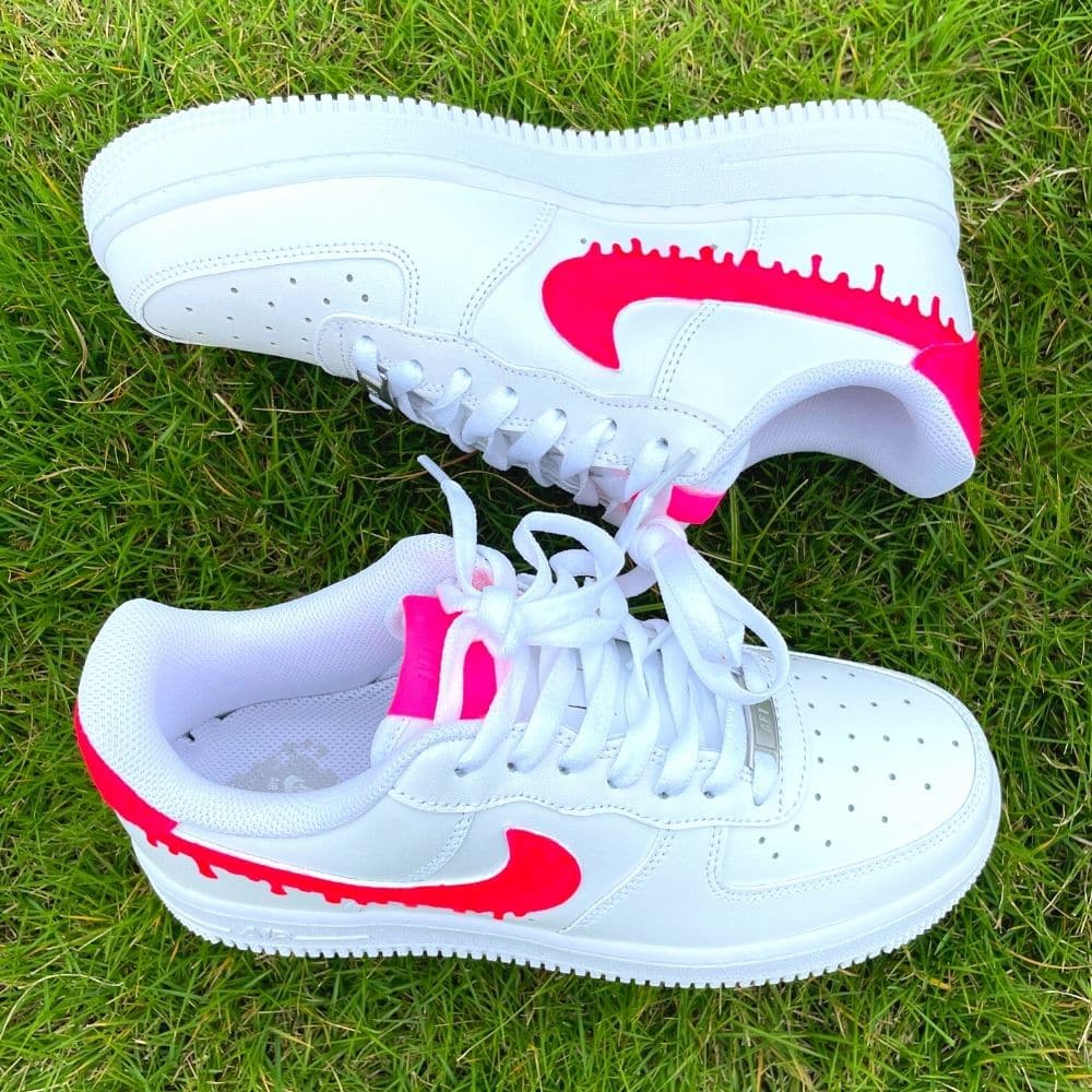 Custom Air Force 1 X Drip Red Colour