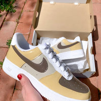 Hand-painted Neutral Tones Custom Air Force 1