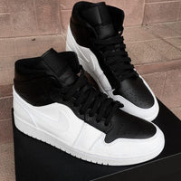 Custom Air Jordan 1 Mid Black White