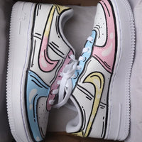 Nike Air Force 1 X Pastel Cartoon pink Yellow