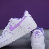 Sassy Mood Collection AF1 Lilac Purple Outline Air Force 1