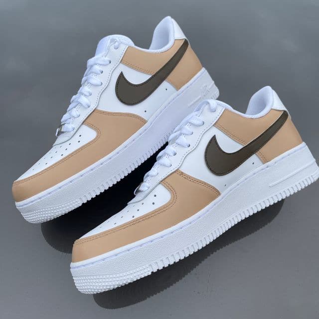 Custom Air Force 1 Beige/tan â insdrip