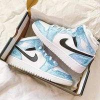 Custom Air Jordan 1 Christmas Glitter Sneakers